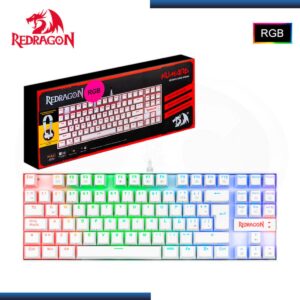 TECLADO MECANICO REDRAGON KUMARA K552W-RGB BLANCO COD 7748