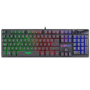 TECLADO MICRONICS NEON + MIC K709+ NEGRO COD 3144